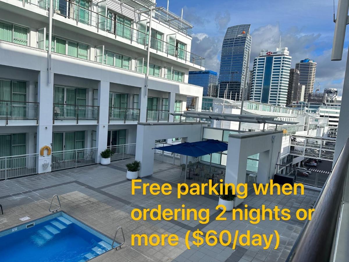 Waterfront Seaview Hotel Apartment - Same Building Block As Auckland Hilton Exterior photo